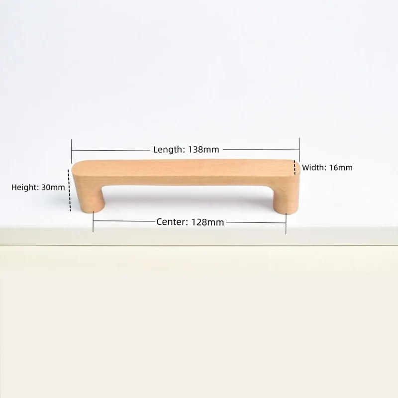 Möbelknopf aus Holz – Buche oder Walnuss | Hübsches Design | Schrauben inklusive