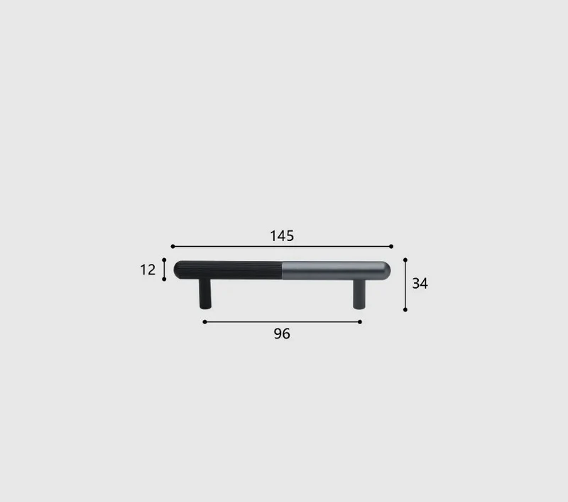 Moderner Möbelgriff - Aluminiumlegierung | Verschiedene Größen | Inklusive Schrauben