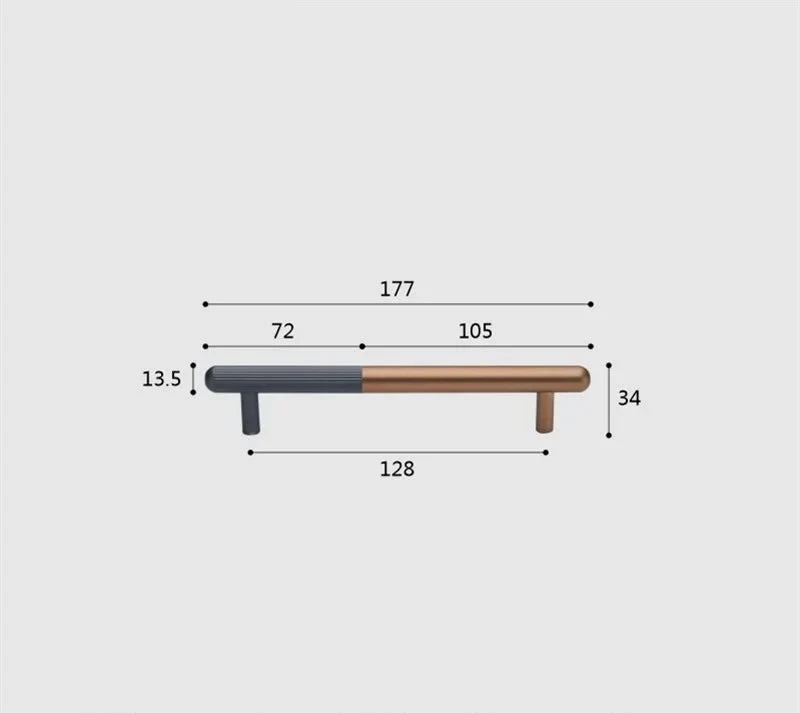 Moderner Möbelgriff - Aluminiumlegierung | Verschiedene Größen | Inklusive Schrauben