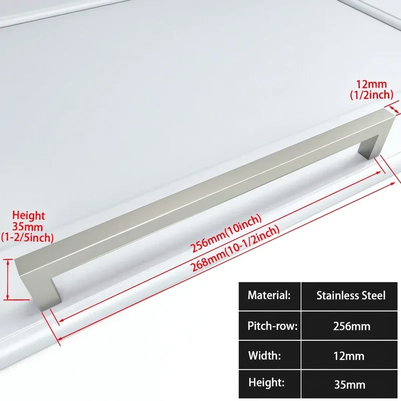 Schwarzer quadratischer Möbelgriff – Aluminiumlegierung | Verschiedene Größen | Schrauben enthalten