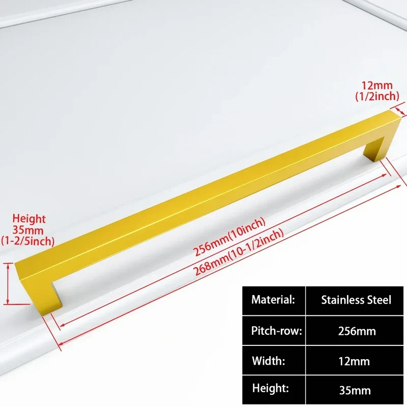 Schwarzer quadratischer Möbelgriff – Aluminiumlegierung | Verschiedene Größen | Schrauben enthalten