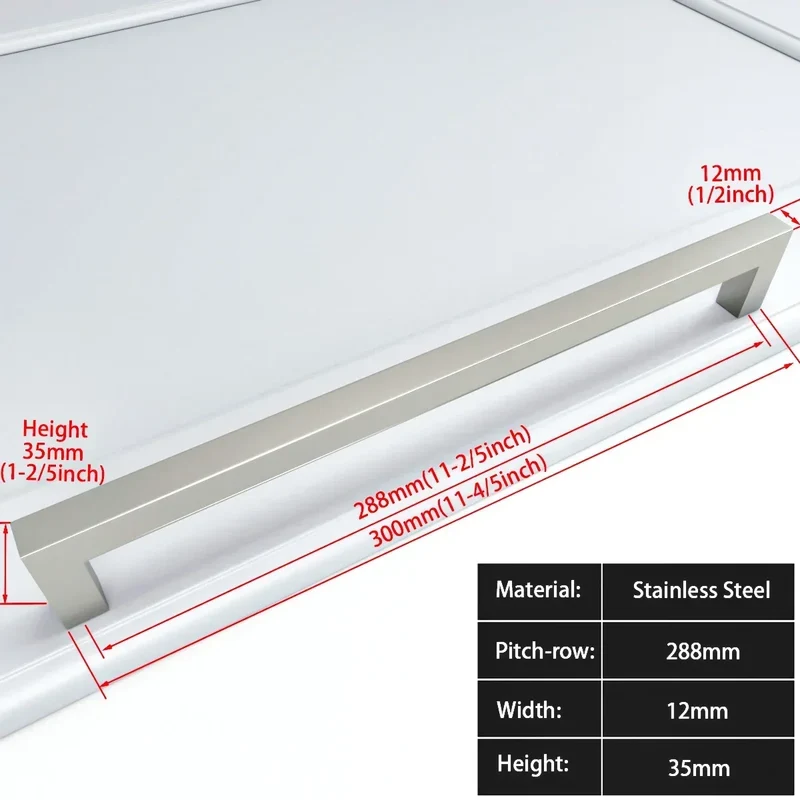 Schwarzer quadratischer Möbelgriff – Aluminiumlegierung | Verschiedene Größen | Schrauben enthalten