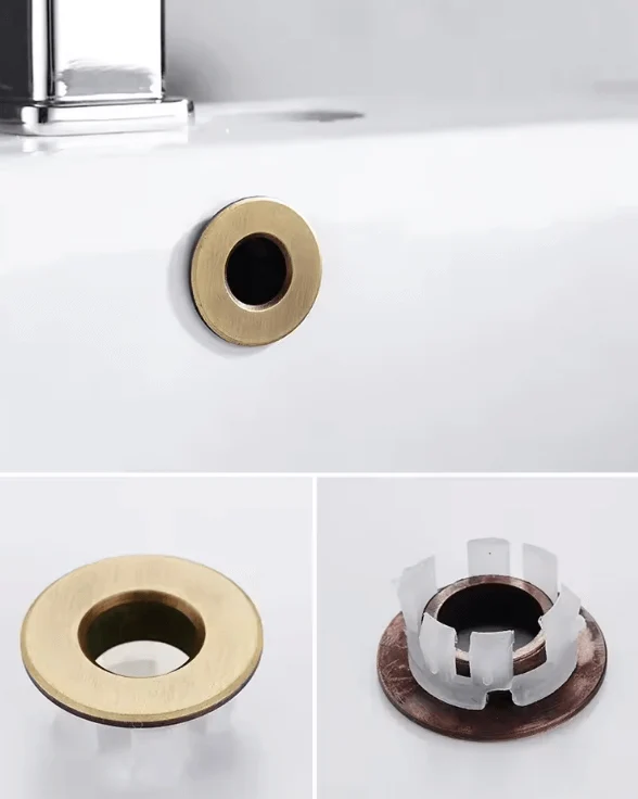 Überlaufabdeckung Schwarz Silber Gold Vintage Bronze Messing