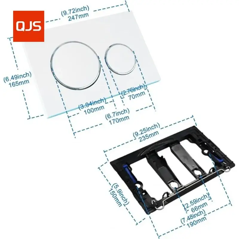 WC-Druckknopfgarnitur | Doppelspülfunktion | Passend für Geberit Sigma 20