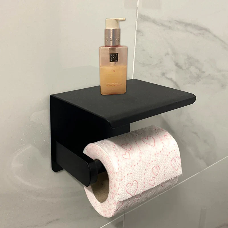 SmartHold Luxe – Toilettenpapierhalter aus Aluminium mit Telefonablage