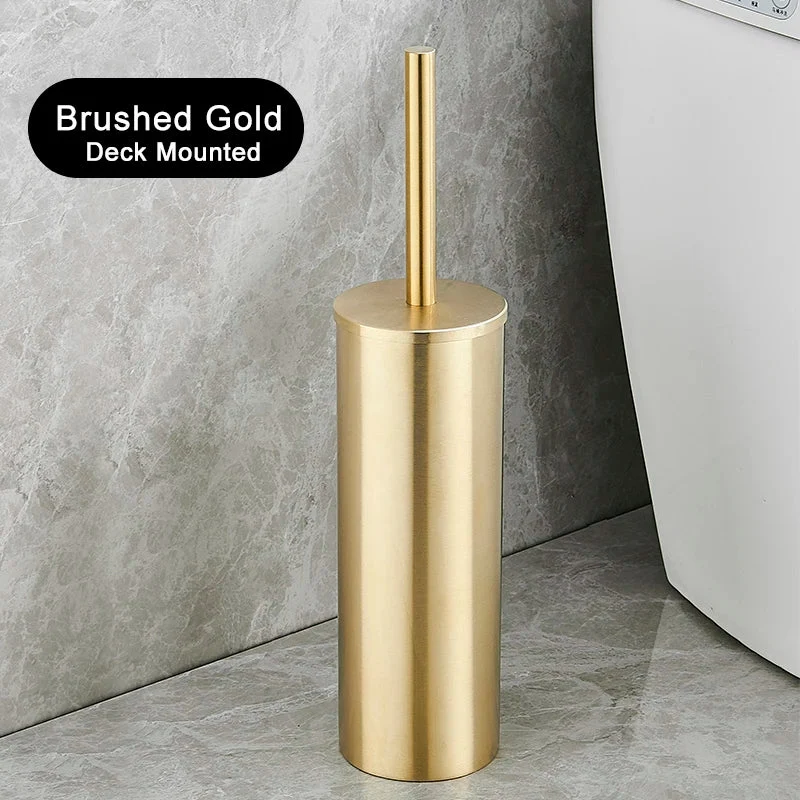 SteelClean Luxus-Toilettenbürste mit Wandhalterung – Schwarzes Edelstahldesign