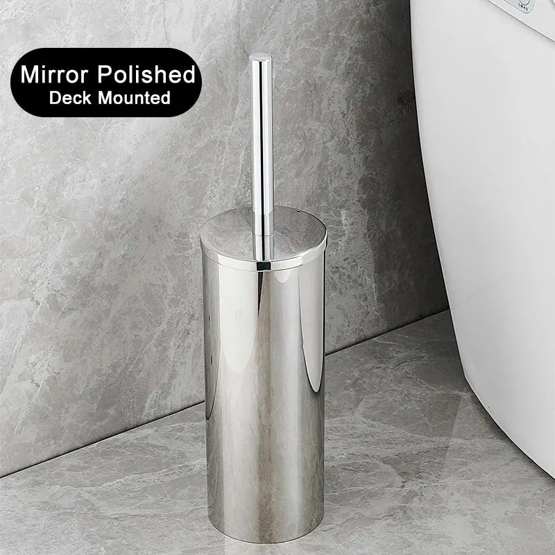 SteelClean Luxus-Toilettenbürste mit Wandhalterung – Schwarzes Edelstahldesign
