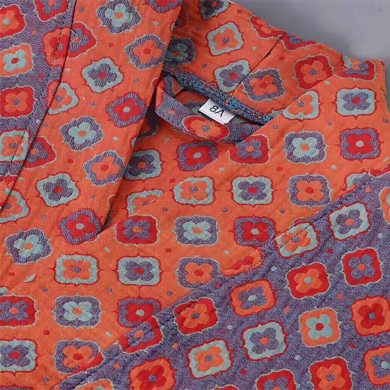 Vintage-Kimono aus Baumwolle für Kinder mit geometrischem Muster