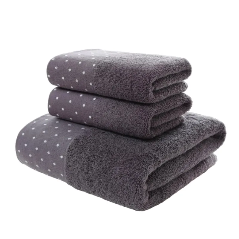 3-teiliges Luxus-Handtuchset | 100 % gekämmte Baumwolle | Jacquard-Stickerei