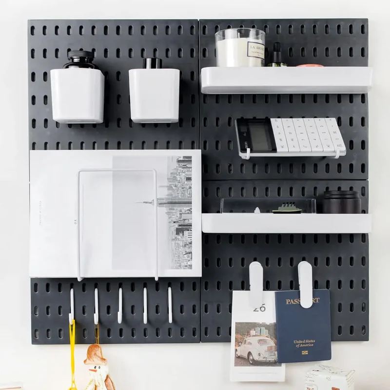 Stecktafel-Kombinationsset – Wand-Organizer | 55,9 x 55,9 cm | Verstellbar & DIY | Zubehör inklusive