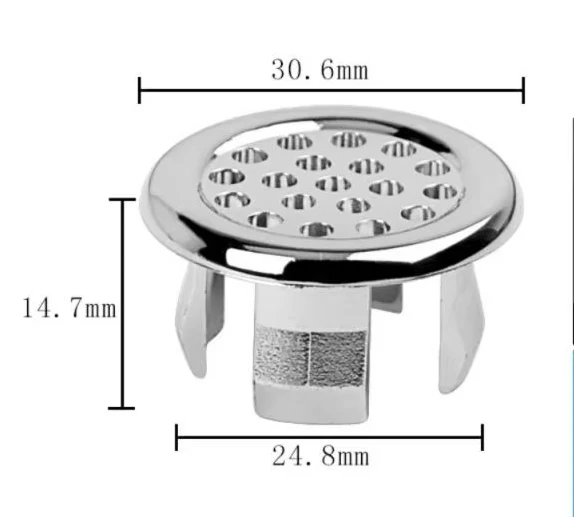 LuxDrain RingCover – Messing-Überlaufring für Waschbecken