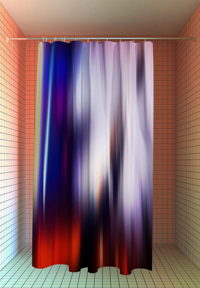Artist Cotton Shower Curtain "Night Groove" by Karin Venosta