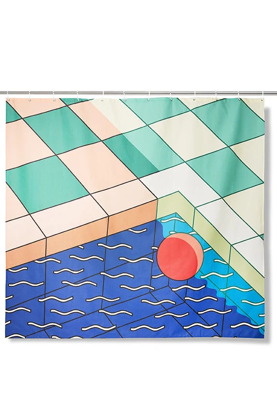 Artist Cotton Shower Curtain "Poola" by George Greaves