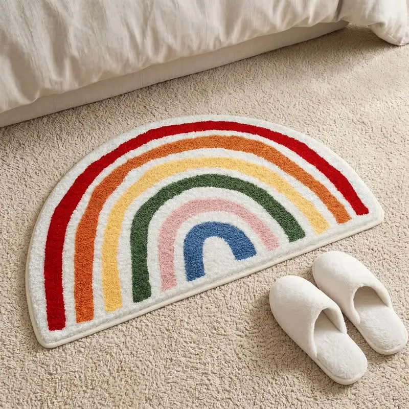 Regenbogenbogen Badematte aus Kunstkaschmir