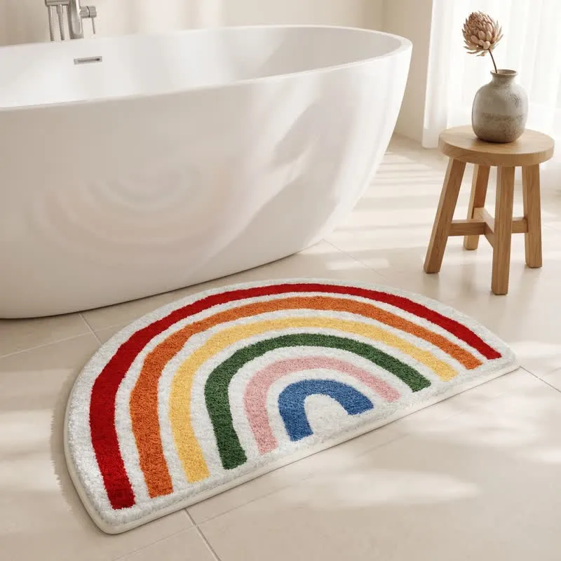 Regenbogenbogen Badematte aus Kunstkaschmir