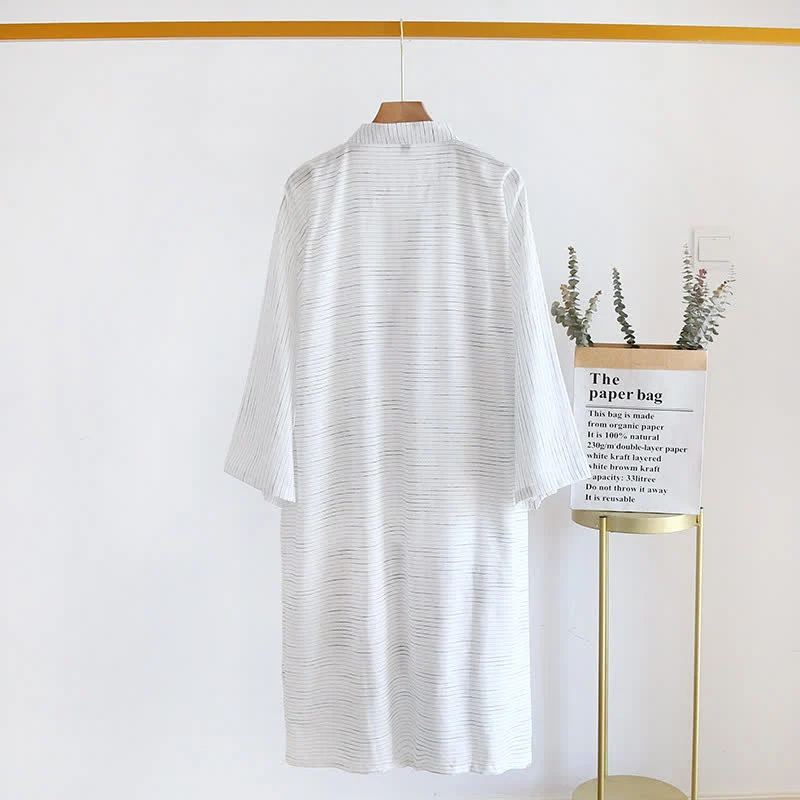 Unisex Kimono-Bademantel aus Baumwollgaze