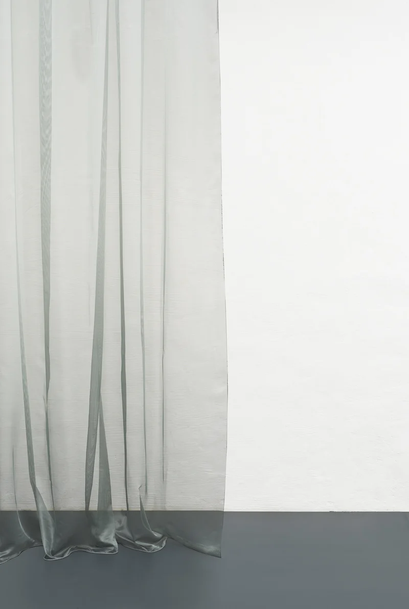 Metallic Sheer Curtains "Glamorous" in Slate Grey Color