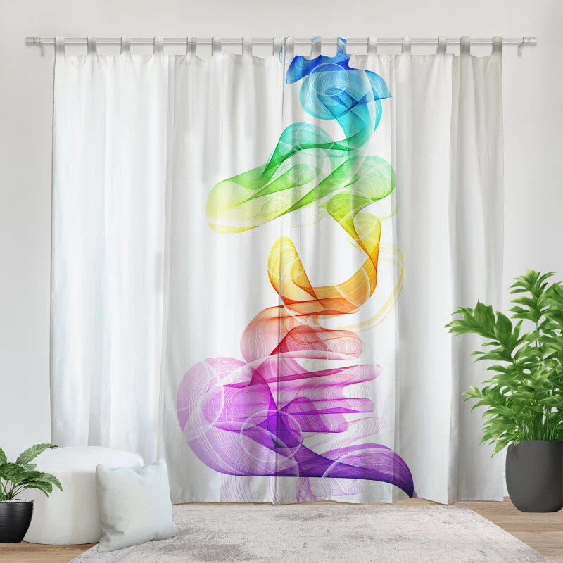 Fotovorhang "Bunte Rauchwellen"