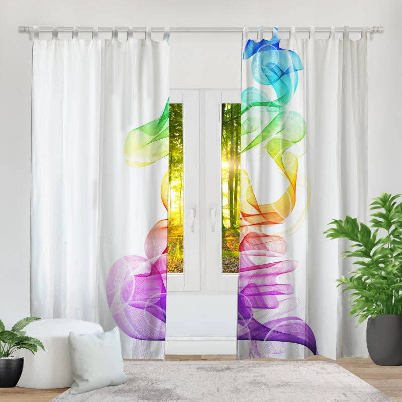 Fotovorhang "Bunte Rauchwellen"