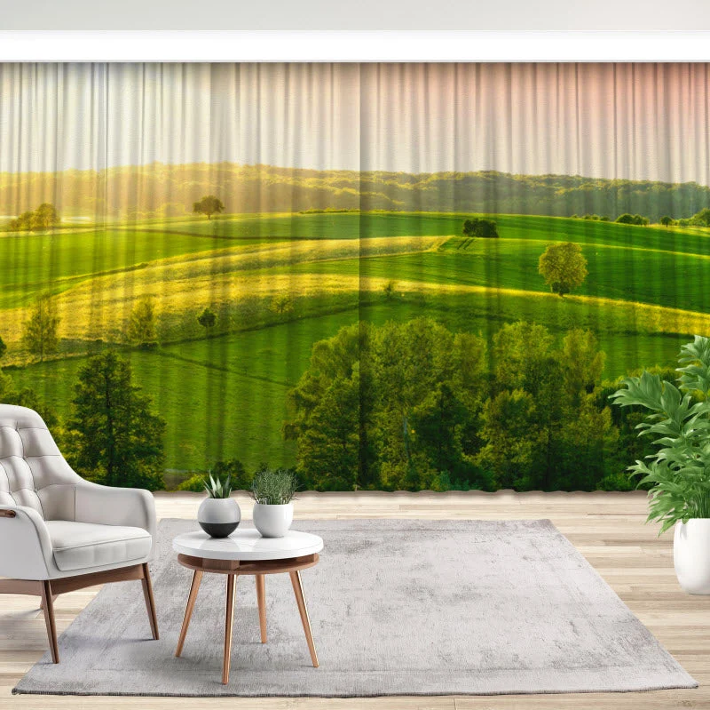 Fotovorhang "Grünes Feld"