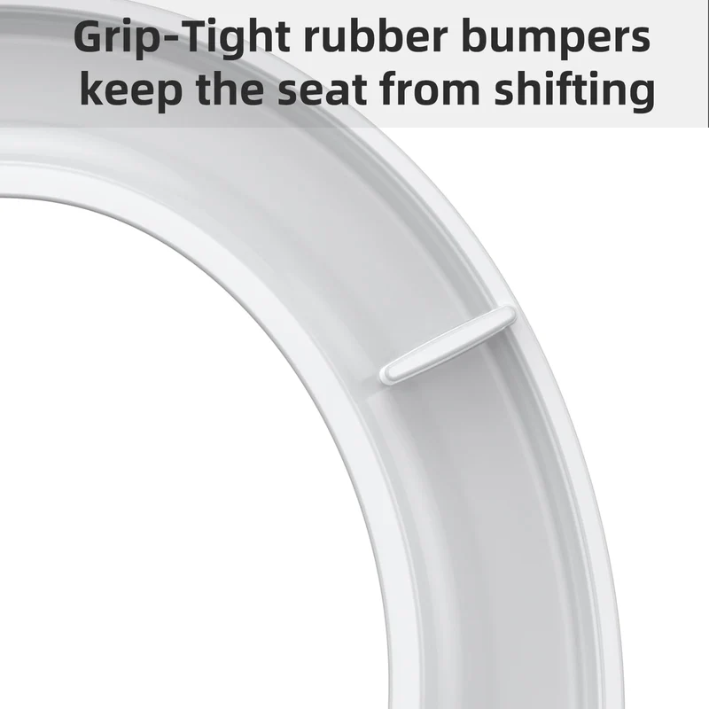 Garvee Sedile WC Rotondo 43 cm Con Rilascio Rapido, Design Anti-Vibrazione, Materiale PP, Cerniere Soft-Close, Bagni E Case In Affitto, Bianco