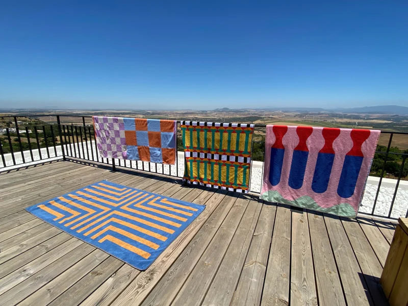 Beach Towel "Beach 1" by George Sowden - XL 100% Cotton