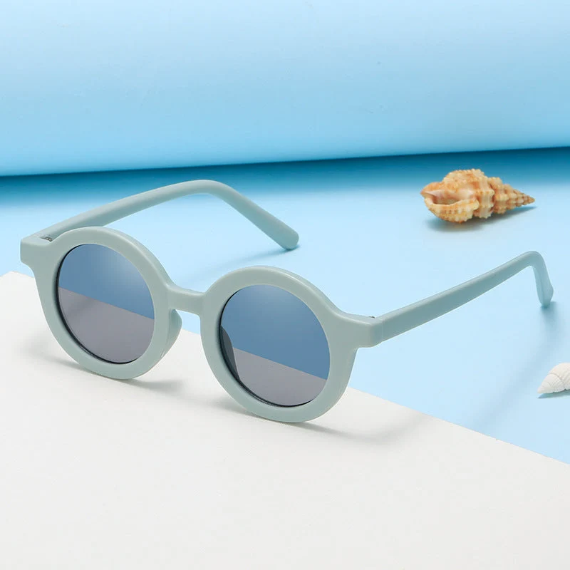 Dame rund solbrille med robust design og UV-beskyttelse Luvikno
