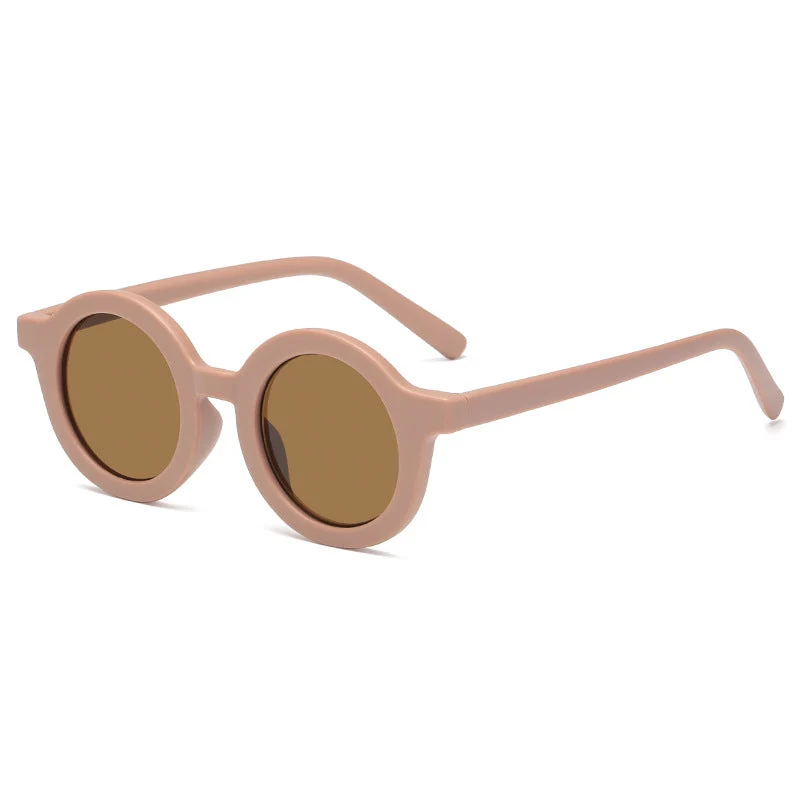 Dame rund solbrille med robust design og UV-beskyttelse Luvikno