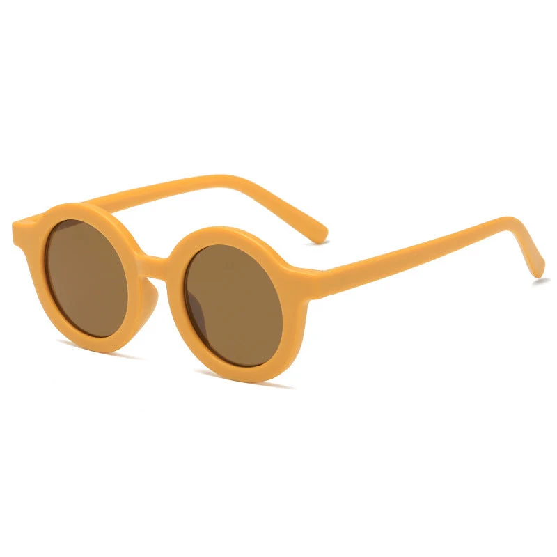 Dame rund solbrille med robust design og UV-beskyttelse Luvikno