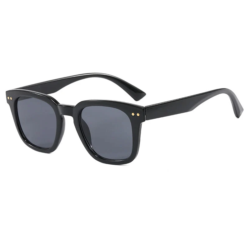Dame Firkantet Solbrille med moderne gjennomsiktig ramme og UV-beskyttelse Luvikno