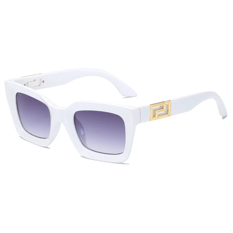 Dame kvadratisk solbrille med luksuriøs design Luvikno