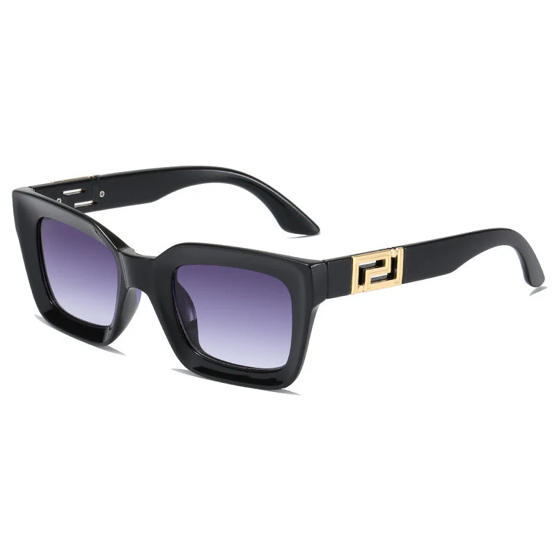 Dame kvadratisk solbrille med luksuriøs design Luvikno