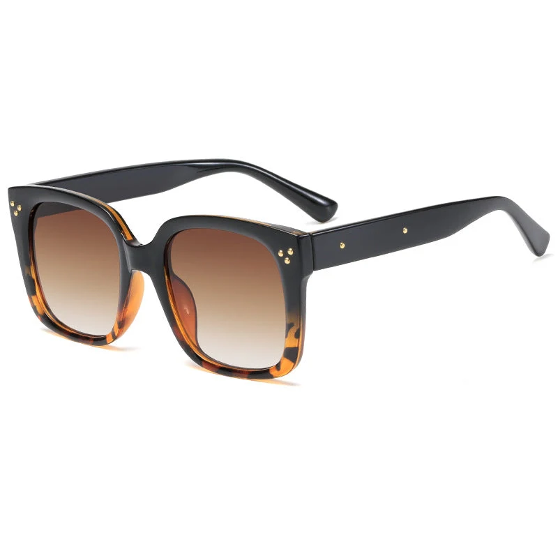 Dame firkantet solbrille med innovativ ramme og UV-beskyttelse Luvikno
