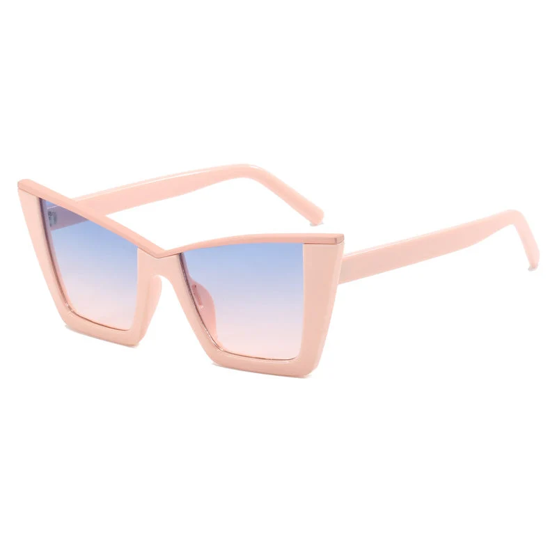 Dame firkantet solbrille med gullige detaljer Luvikno