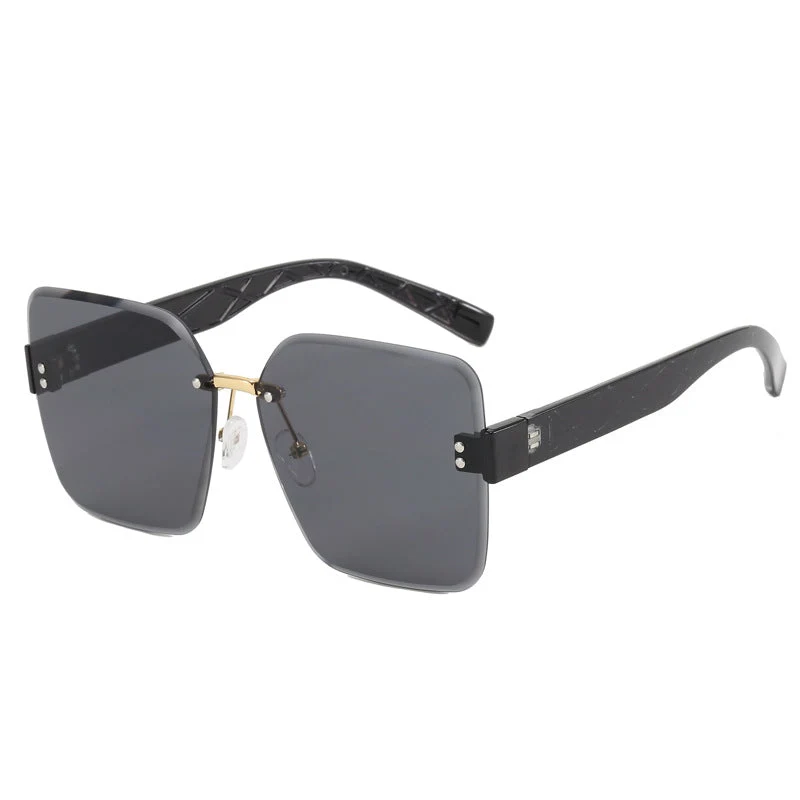 Damer oversized kvadratisk solbrille med moderne dekor Luvikno