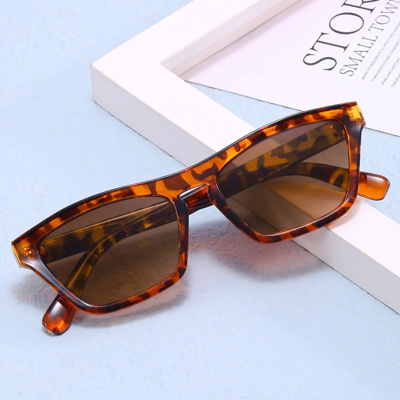 Dame chic solbriller i trendy geometrisk design Luvikno