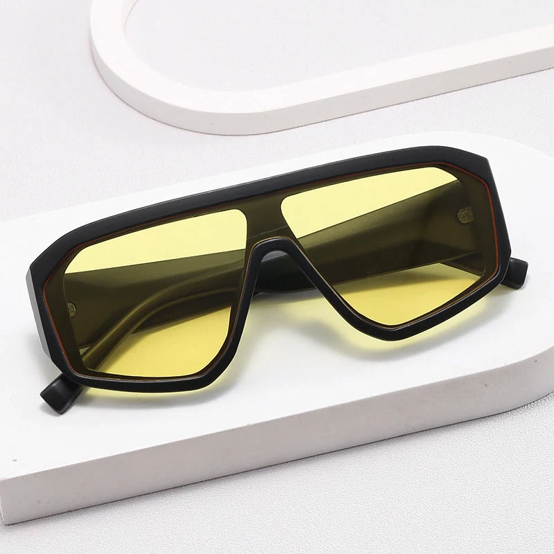 Dame Modiske Oversized-solbriller i futuristisk design Luvikno