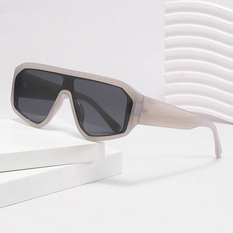 Dame Modiske Oversized-solbriller i futuristisk design Luvikno