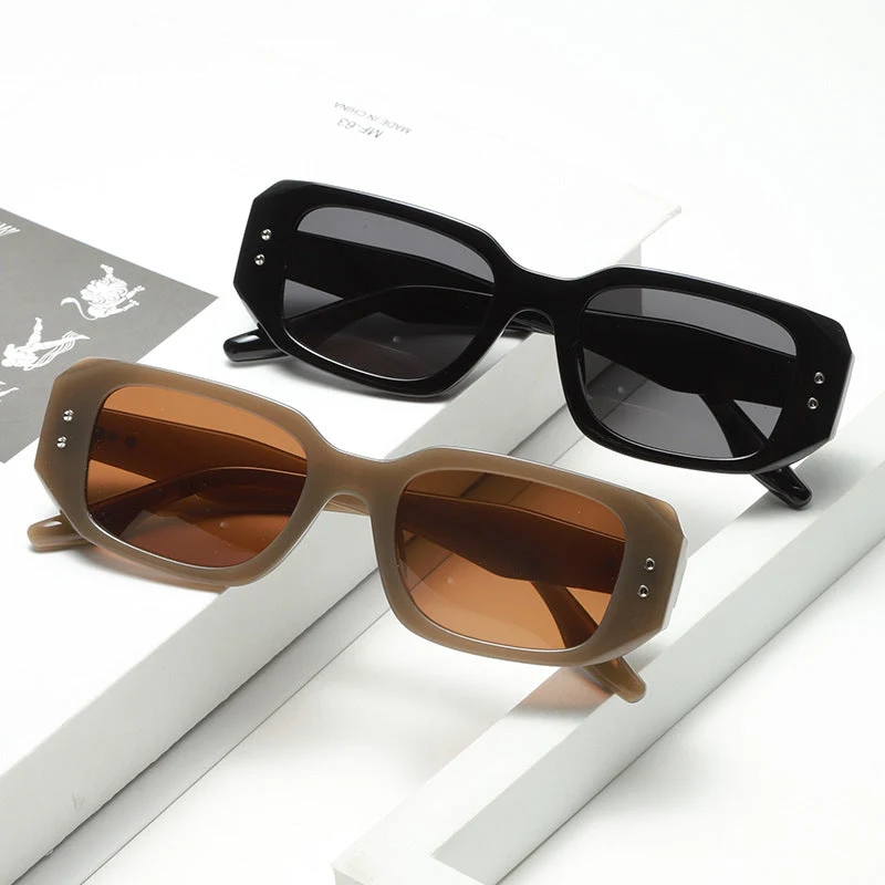 Dame moteriktig oversized solbrille med stilig ramme og UV-beskyttelse Luvikno