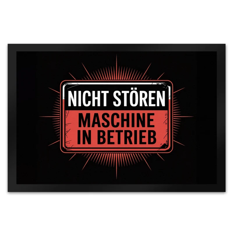 Maschine in Betrieb Fußmatte in 35x50 cm - Nicht stören