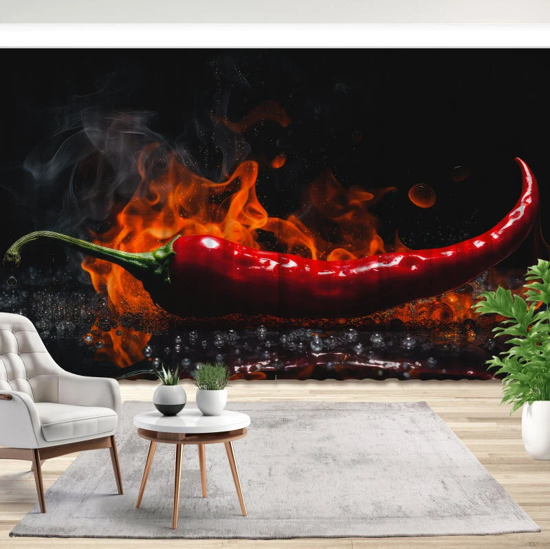 Fotovorhang "Feurige Peperoni"