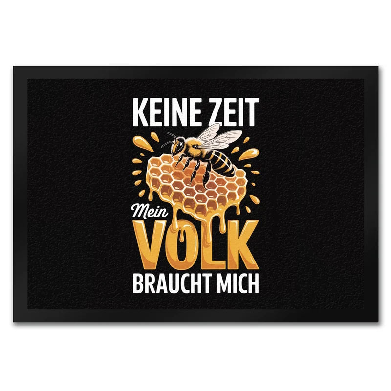 Biene Honigwabe Fußmatte in 35x50 cm für Imker - Keine Zeit