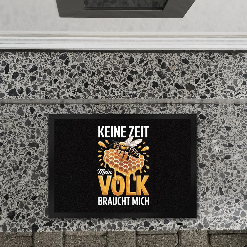 Biene Honigwabe Fußmatte in 35x50 cm für Imker - Keine Zeit