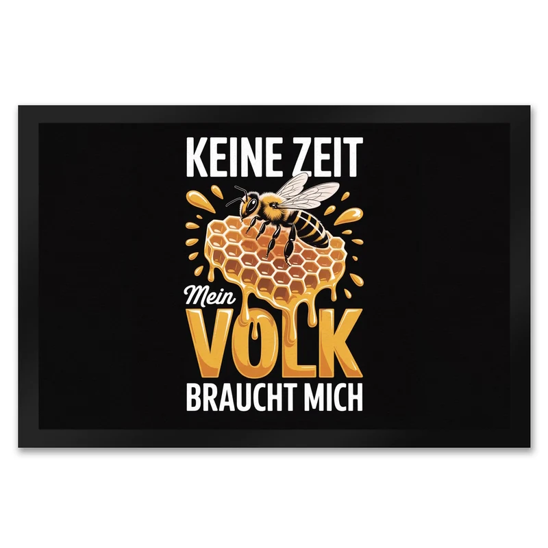 Biene Honigwabe Fußmatte in 35x50 cm für Imker - Keine Zeit