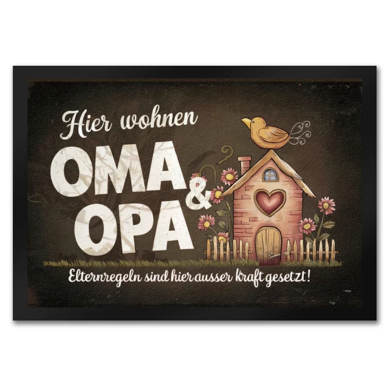 Elternregeln sind hier außer Kraft gesetzt! Fußmatte in 35x50 cm OMA und OPA