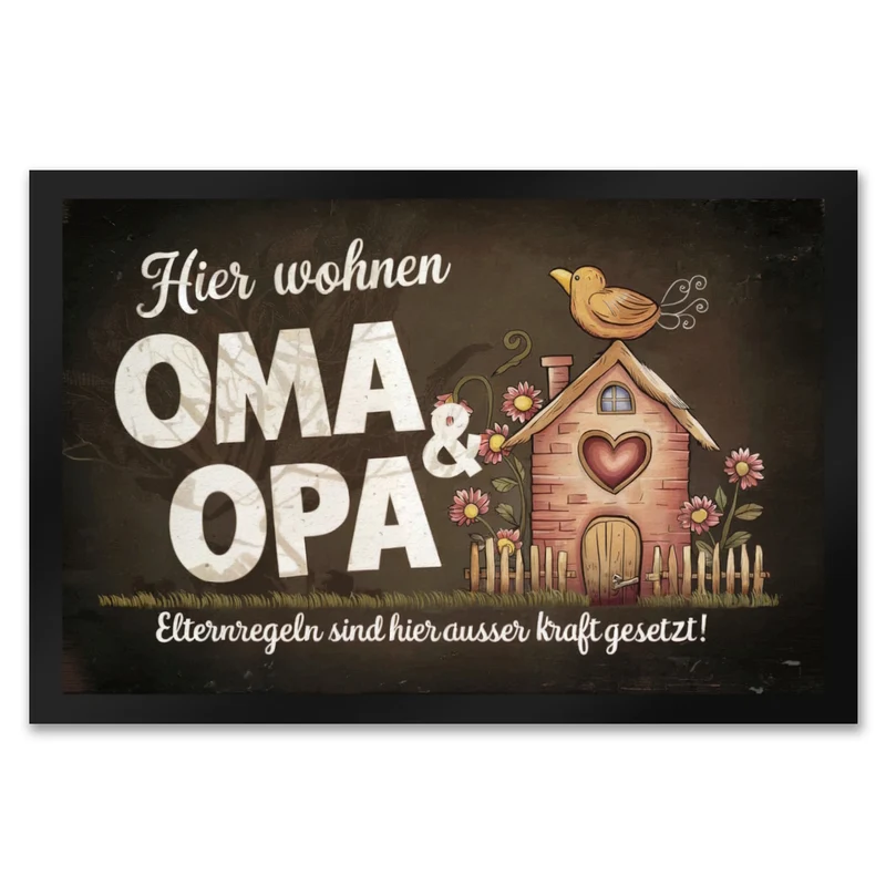 Elternregeln sind hier außer Kraft gesetzt! Fußmatte in 35x50 cm OMA und OPA