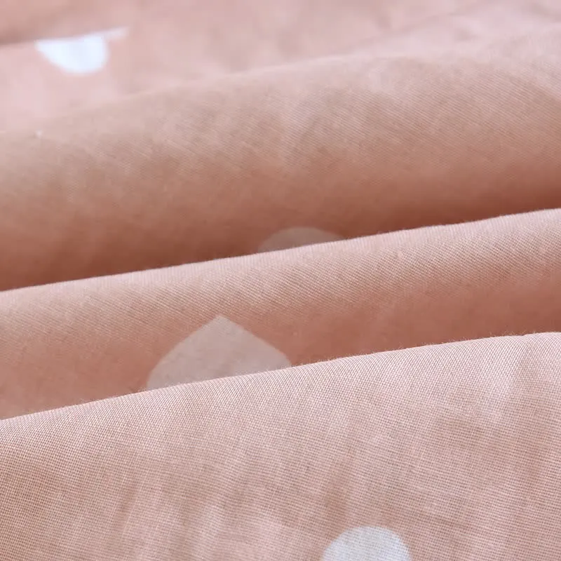 Kimono-Bademantel aus Baumwollgaze mit Herzmotiv