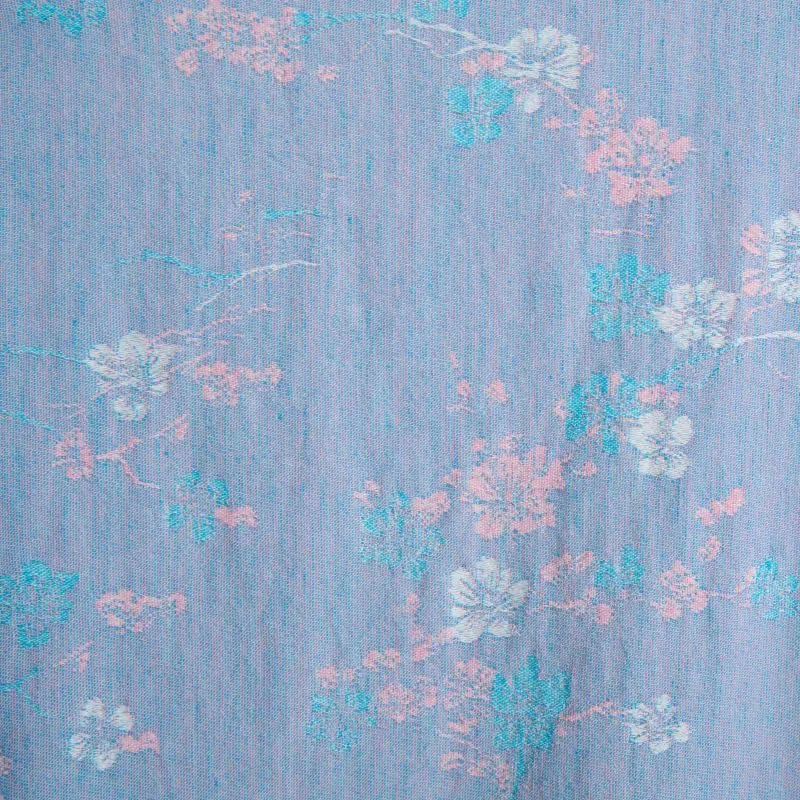Anmutiger Kimono-Bademantel aus Baumwollgaze mit Pflaumenblütenmuster