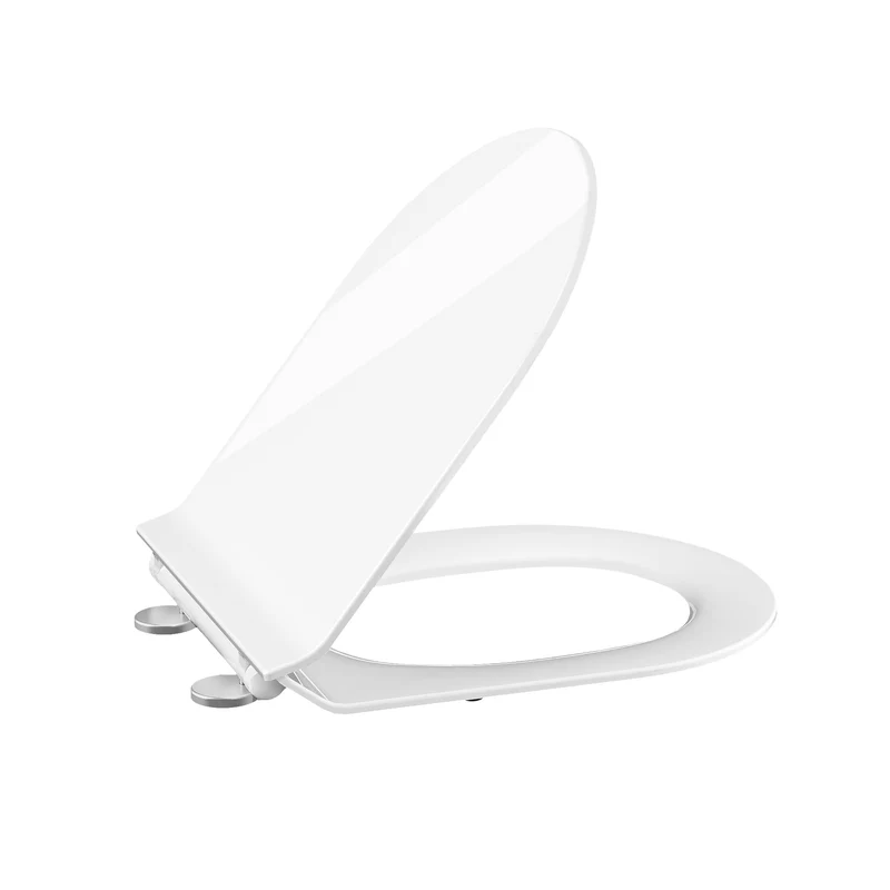 Coperture WC Garvee con Sedile Bambini Integrato, Chiusura Automatica Silenziosa, Quick-Release, UF-Duroplast, Cerniere Regolabili, Forma D, Bianco, 464x359 mm per Bagno Familiare