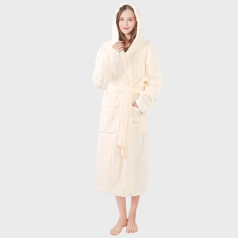 Unisex Wolkenweicher Kapuzen-Plüschbademantel
